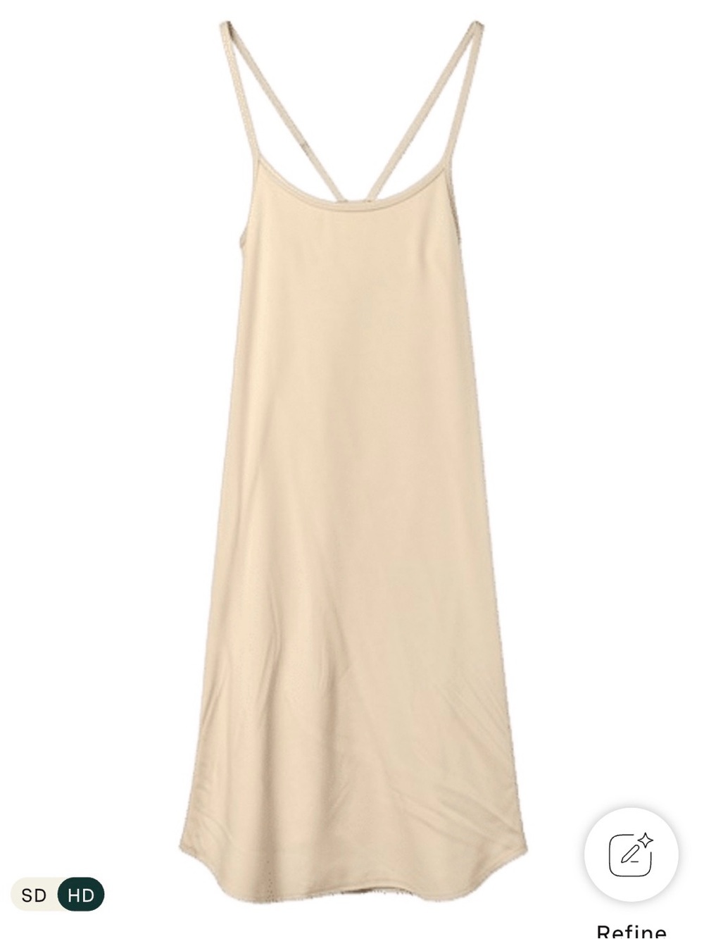 Tibi Cream 100% Silk Tank with Spaghetti Straps